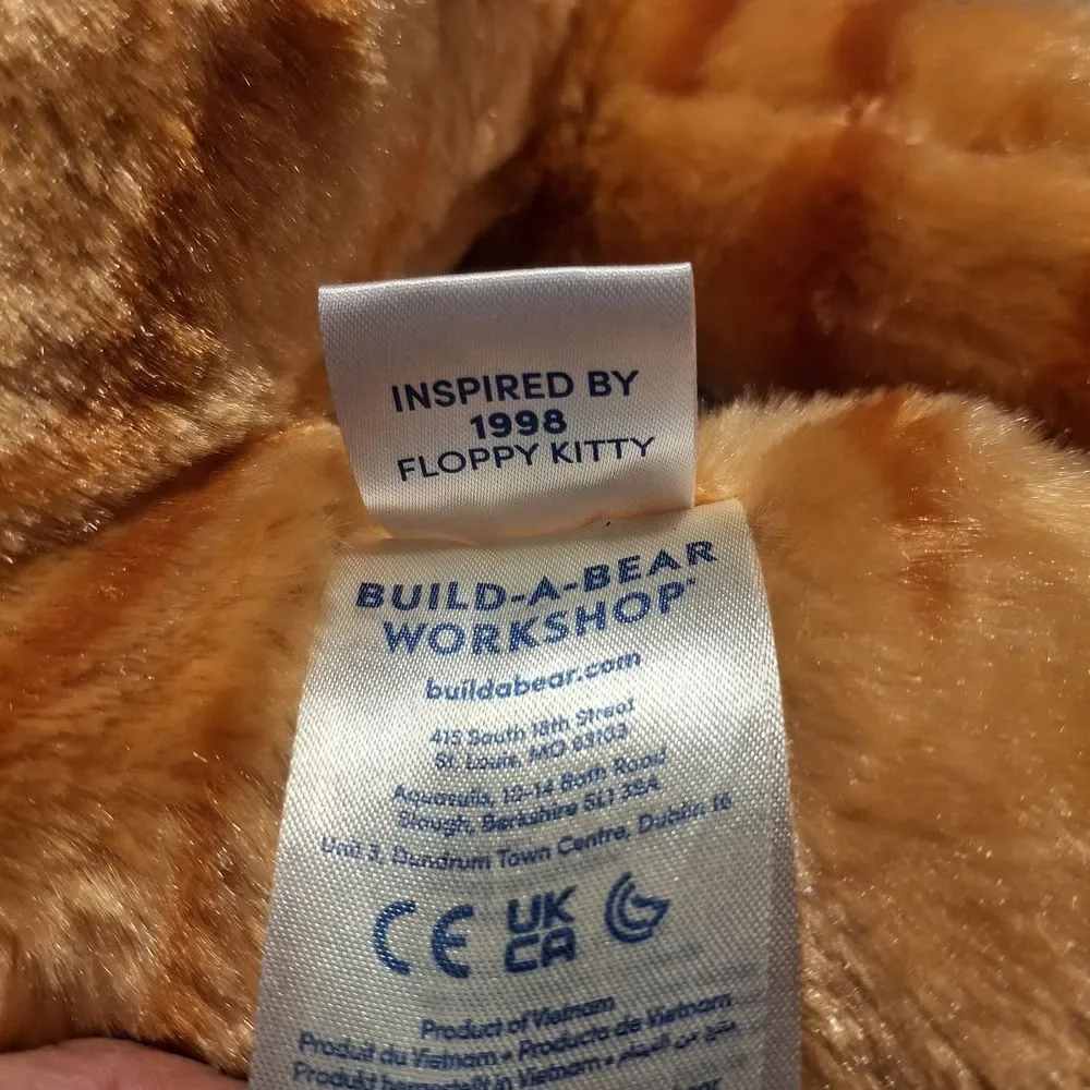 Build A Bear Floppy Kitty 25th Anniversary 1998 Inspired Plush Cat Wiskars Tabby